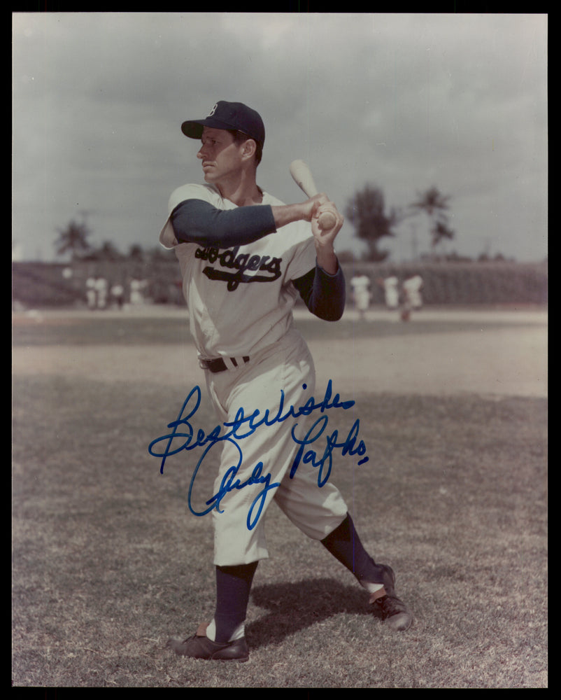 Andy Pafko Autographed 8x10 Photo Brooklyn Dodgers "Best Wishes"