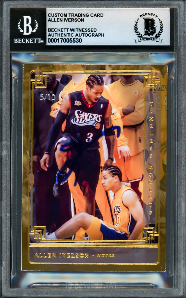 Allen Iverson Autographed Timeless Moments Card #TML-AI Card