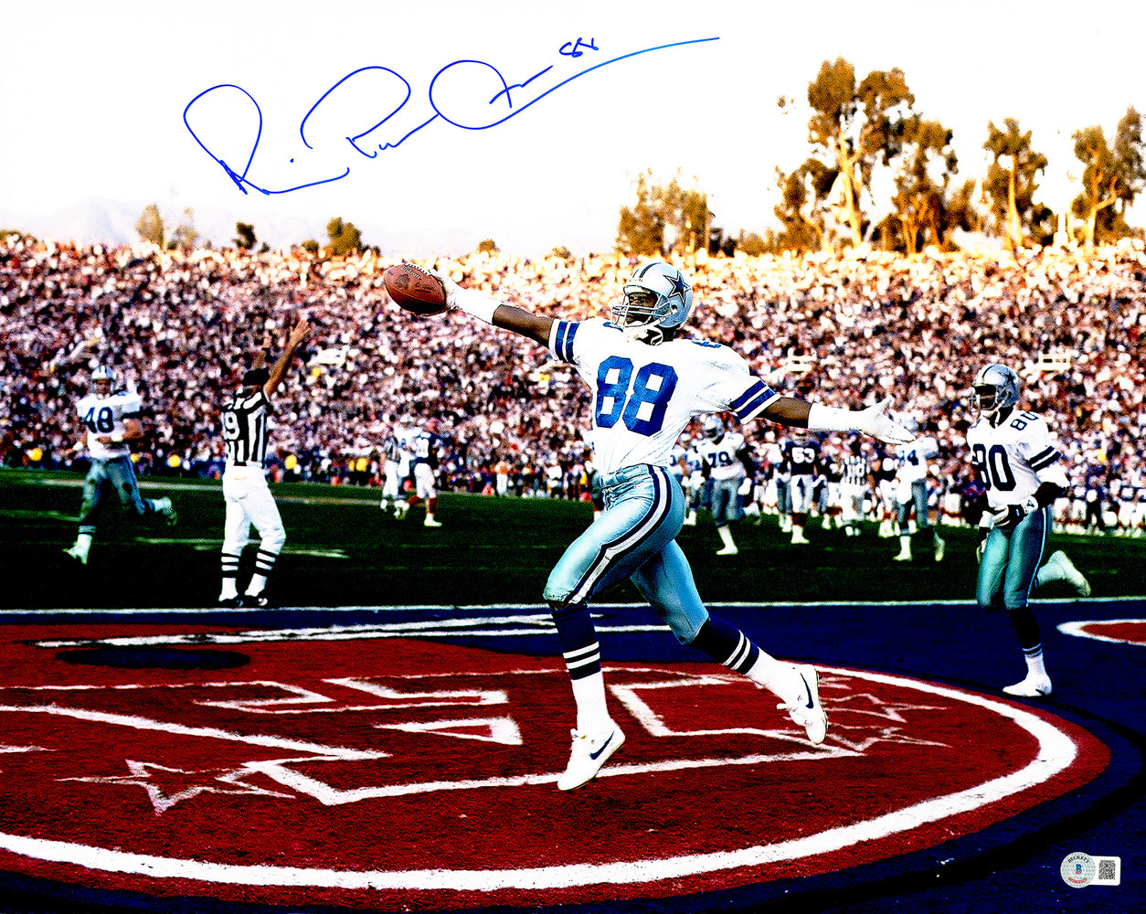 Michael Irvin Autographed 16x20 Photo Dallas Cowboys Beckett BAS Witness