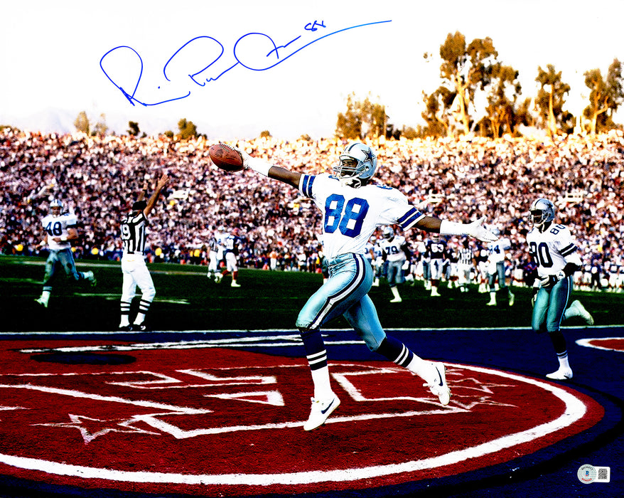 Michael Irvin Autographed 16x20 Photo Dallas Cowboys Beckett BAS Witness