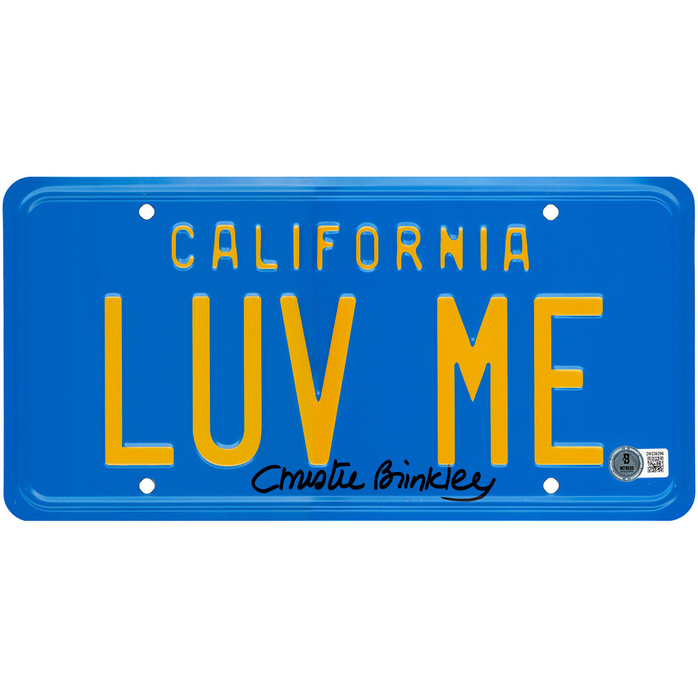 Christie Brinkley Autographed Vacation License Plate Beckett BAS Witness