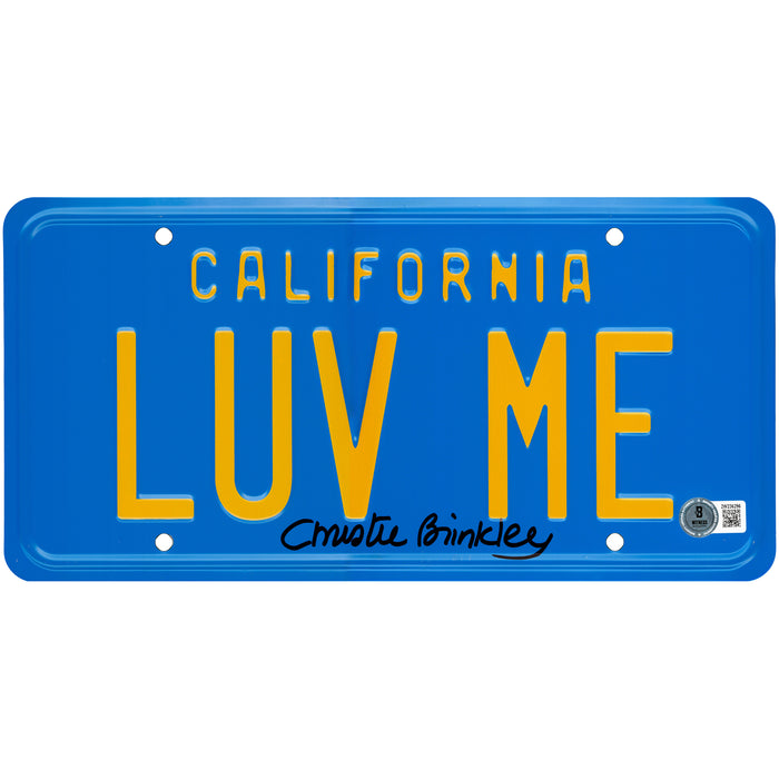 Christie Brinkley Autographed Vacation License Plate Beckett BAS Witness
