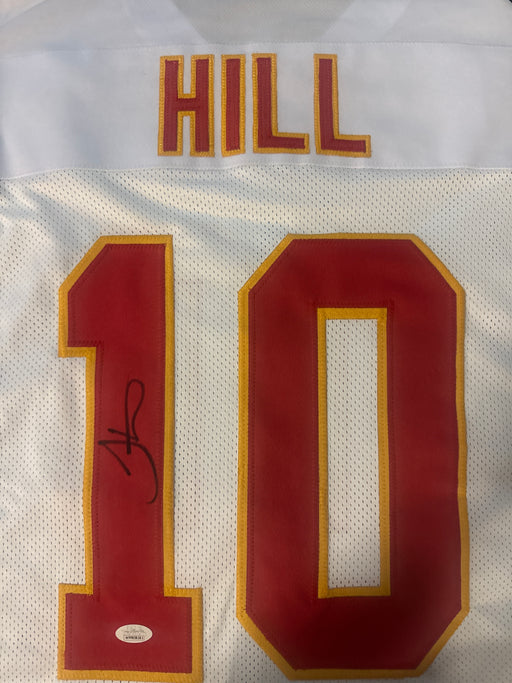 Tyreek Hill Signed Kansas City White Football Jersey  (JSA)