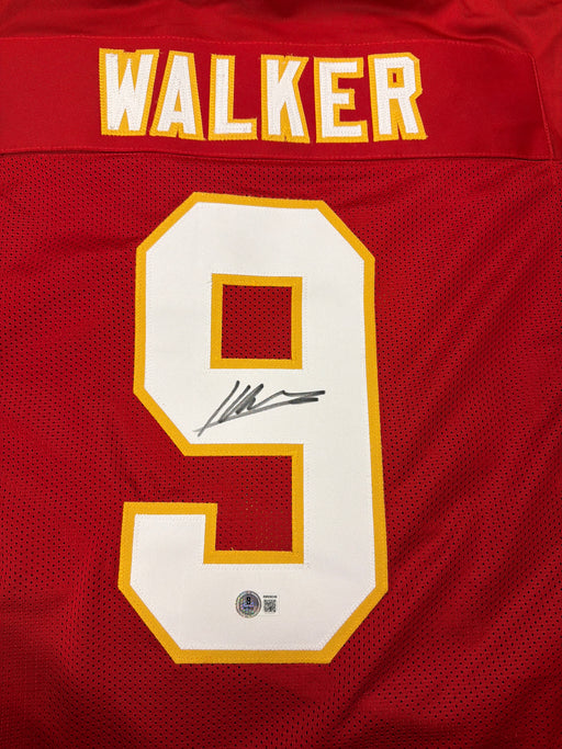 Kenneth Walker III Signed Kansas City Red Football Jersey (Beckett)