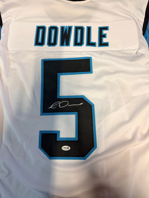 Rico Dowdle Signed Carolina White Game Style Football Jersey (JSA)
