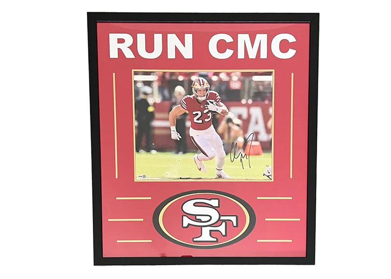 Christian McCaffrey Signed San Francisco 3D Light Up Framed Football 36x32 Photo ()