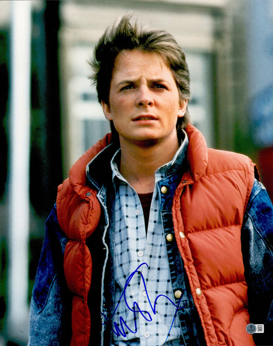 Michael J. Fox Autographed 16x20 Photo 'Back To The Future Pt.1' Beckett BAS Witness