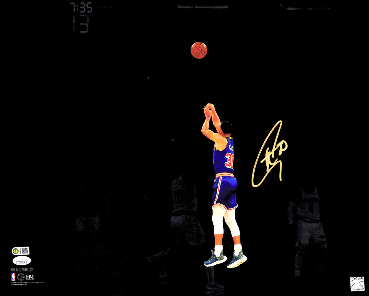 Stephen Curry Autographed 16x20 Photo Golden State Warriors Spotlight JSA