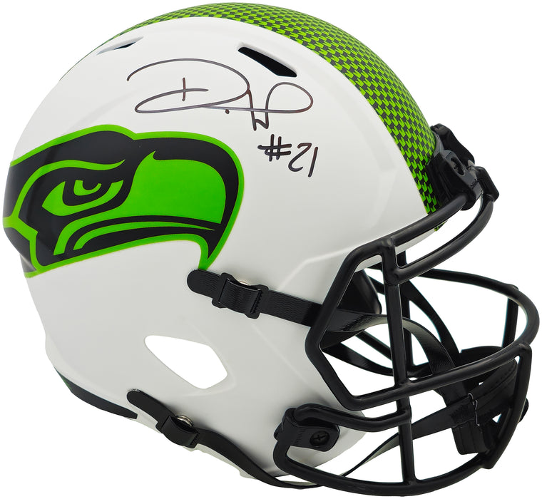 Devon Witherspoon Autographed Seattle Seahawks Lunar Eclipse White Full Size Speed Replica Helmet MCS Holo