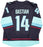 Seattle Kraken Nathan Bastian Autographed Blue Fanatics Breakaway Jersey Size XL With Inaugural Season Patch Fanatics Holo