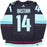 Seattle Kraken Nathan Bastian Autographed Blue Adidas Authentic Jersey Size 54 With Inaugural Season Patch Fanatics Holo