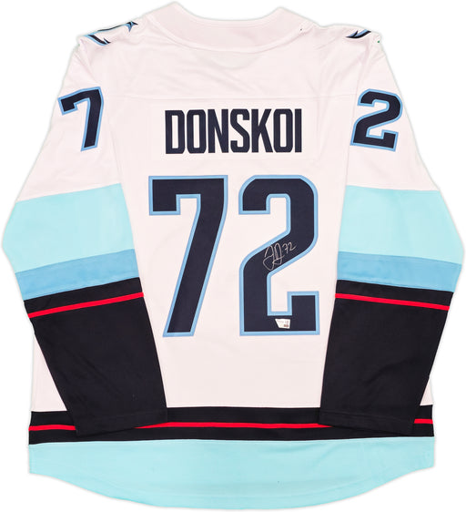 Seattle Kraken Joonas Donskoi Autographed White Fanatics Breakaway Jersey Size XL With Inaugural Season Patch Fanatics Holo