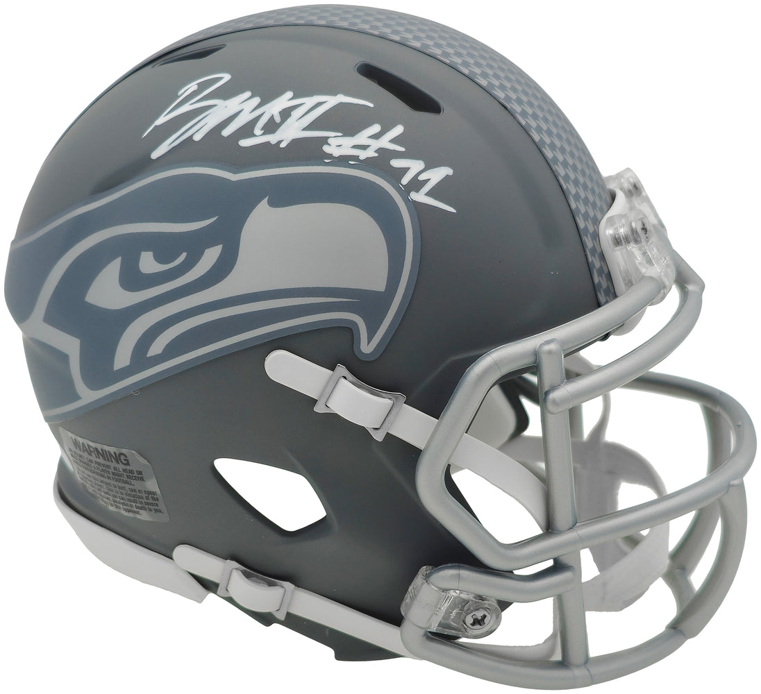 Byron Murphy II Autographed Seattle Seahawks Slate Gray Speed Mini Helmet MCS Holo