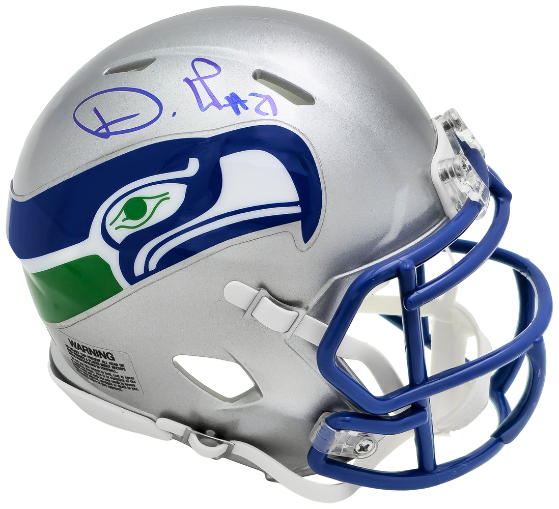 Devon Witherspoon Autographed Seattle Seahawks Silver Throwback Speed Mini Helmet MCS Holo