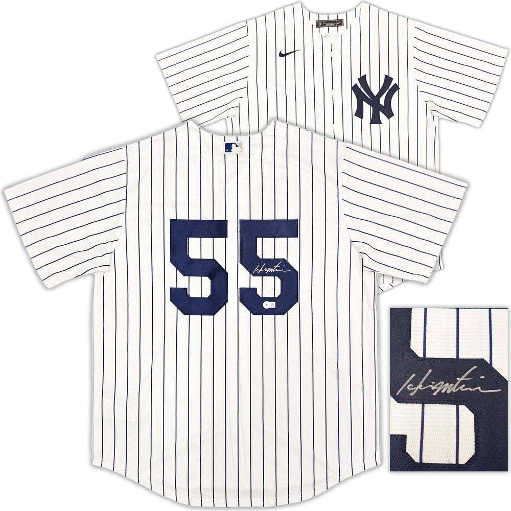 New York Yankees Hideki Matsui Autographed White Nike Jersey Size L Beckett BAS Witness