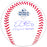 Evan Carter Autographed Official 2023 World Series Logo MLB Baseball Texas Rangers "23 WS Champs" Beckett BAS Witness