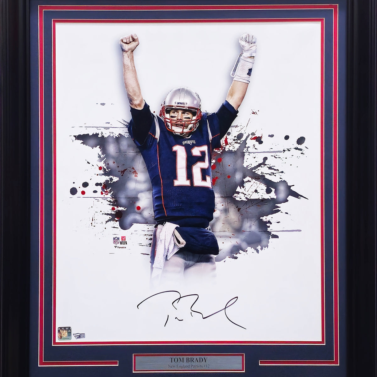 Tom Brady Autographed Framed 16x20 Photo New England Patriots