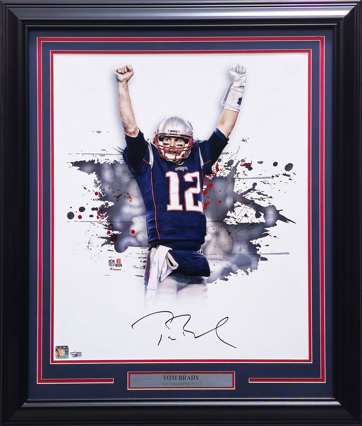 Tom Brady Autographed Framed 16x20 Photo New England Patriots