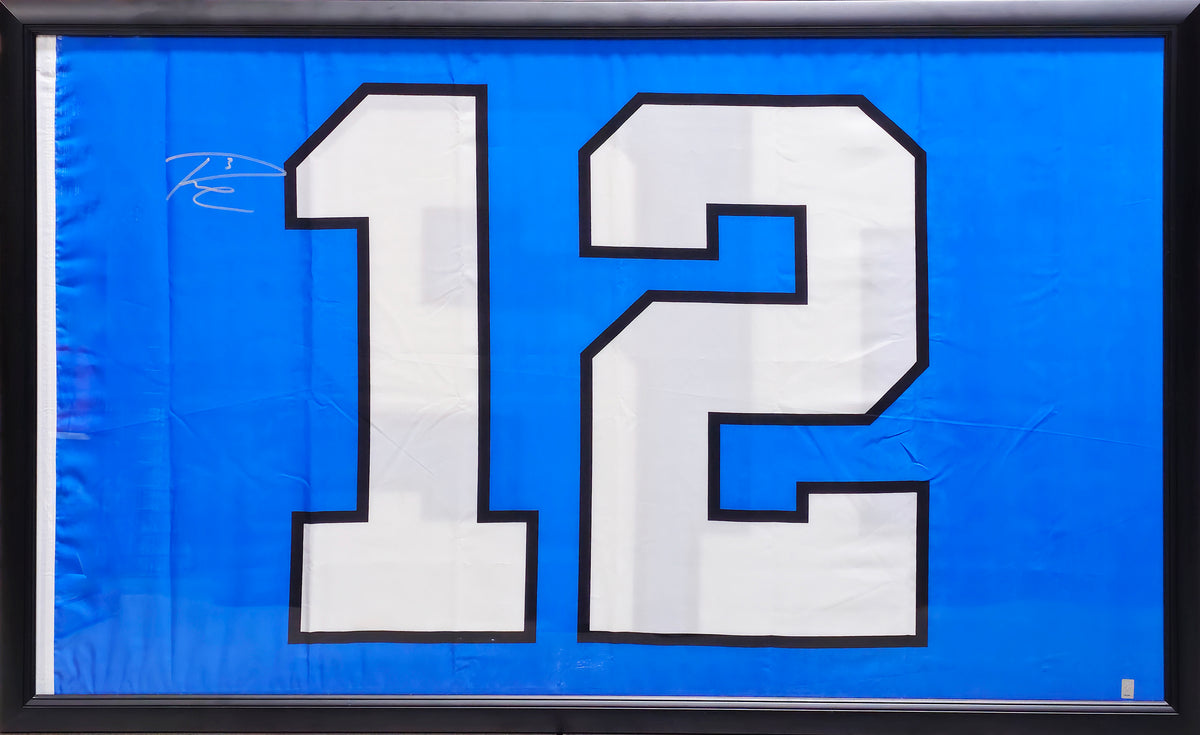 Russell Wilson Autographed Framed 12th Man Flag Seattle Seahawks RW Ho ...