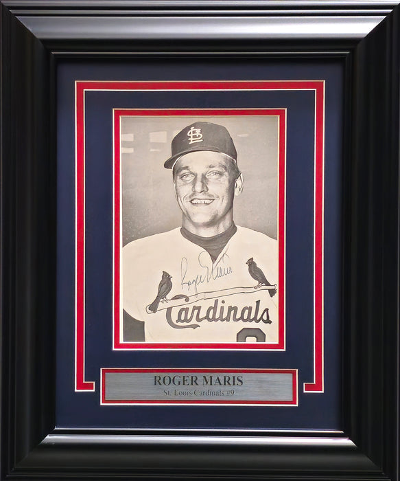 Roger Maris Autographed Framed 8x10 Magazine Page Photo St. Louis Cardinals JSA #BB70288