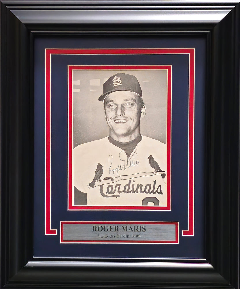 Roger Maris Autographed Framed 8x10 Magazine Page Photo St. Louis Cardinals JSA #BB70288