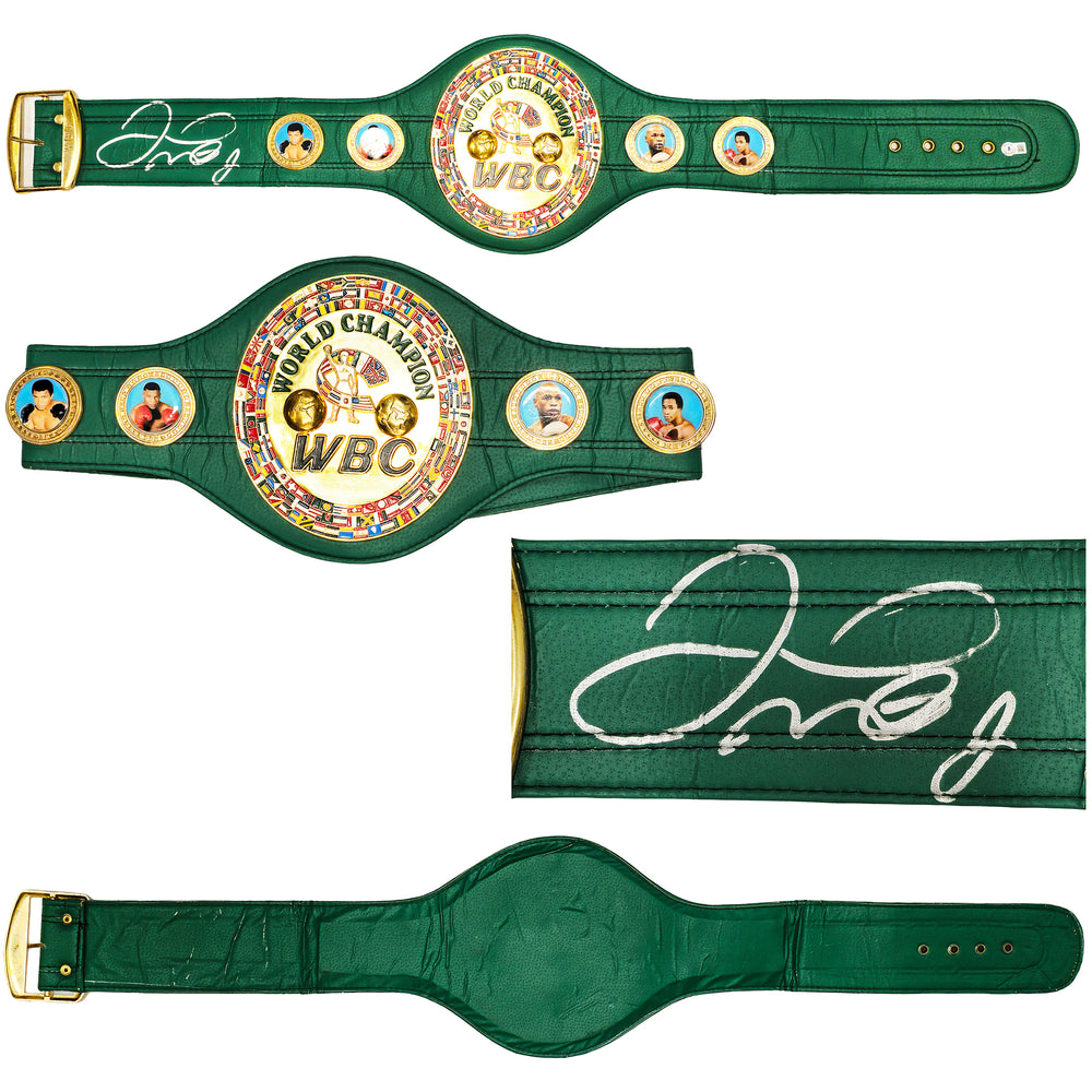 Floyd Mayweather Jr. Autographed Green WBC World Championship Boxing Belt Beckett BAS Witness