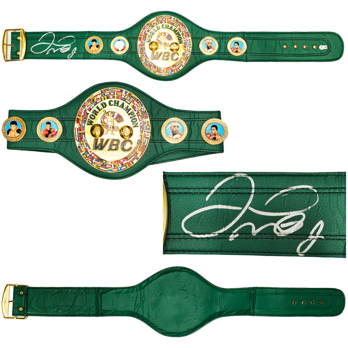 Floyd Mayweather Jr. Autographed Green WBC World Championship Boxing Belt Beckett BAS Witness