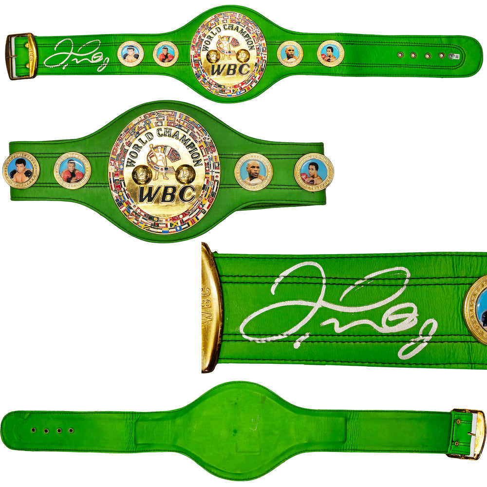 Floyd Mayweather Jr. Autographed Lime Green WBC World Championship Boxing Belt Beckett BAS Witness
