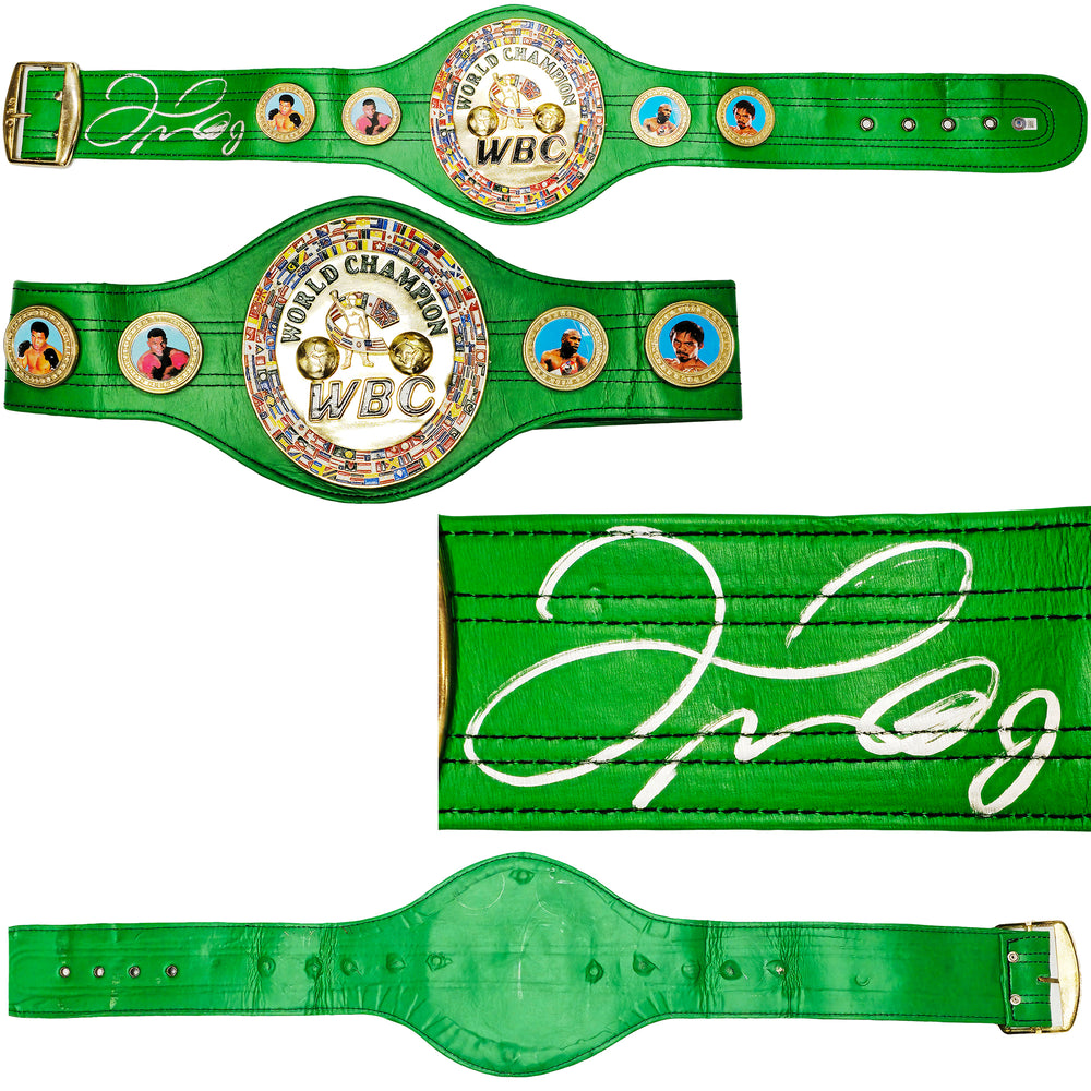 Floyd Mayweather Jr. Autographed Green WBC World Championship Boxing Belt Beckett BAS Witness