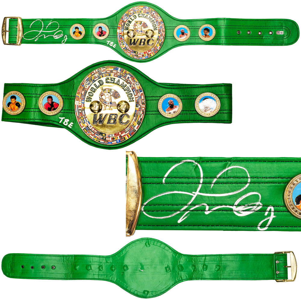 Floyd Mayweather Jr. Autographed Green WBC World Championship Boxing Belt "TBE" Beckett BAS Witness