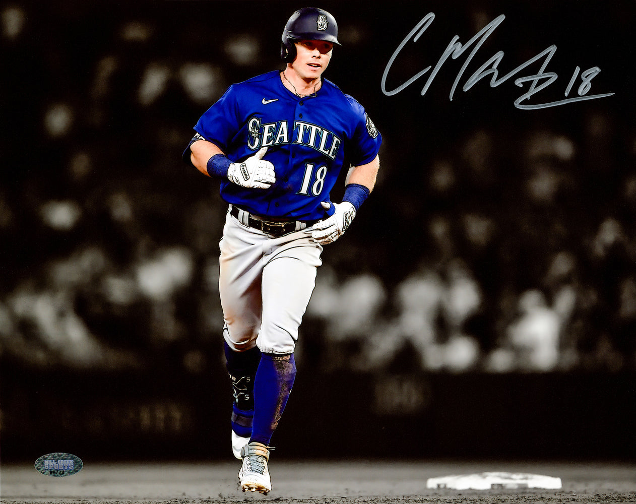 Cade Marlowe Autographed 8x10 Photo Seattle Mariners Angels Grand Slam Spotlight MCS Holo