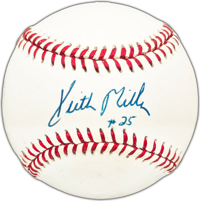 Keith Miller Autographed Official NL Baseball New York Mets, Kansas City Royals Beckett BAS #BK44331