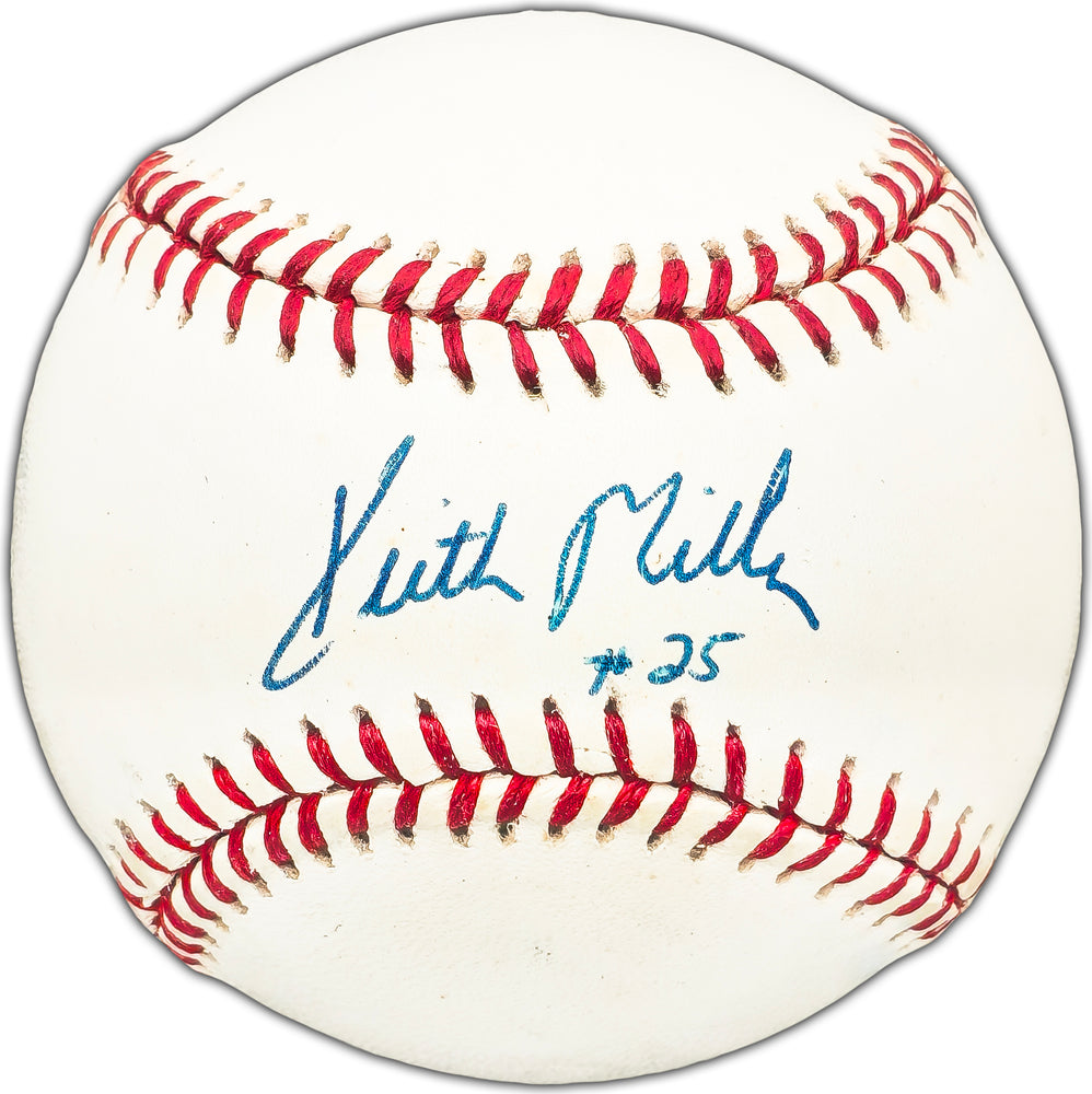 Keith Miller Autographed Official NL Baseball New York Mets, Kansas City Royals Beckett BAS #BK44331