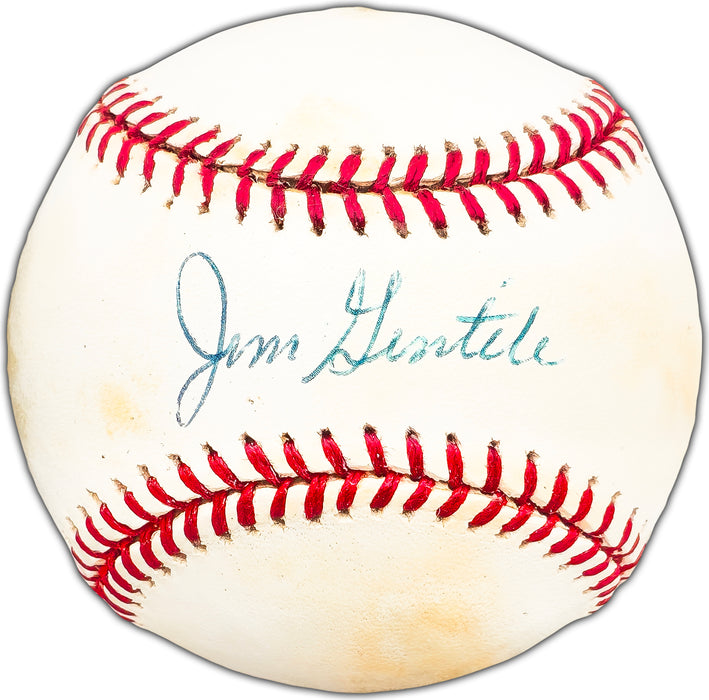 Jim Gentile Autographed Official AL Baseball Baltimore Orioles Beckett BAS #BK44415