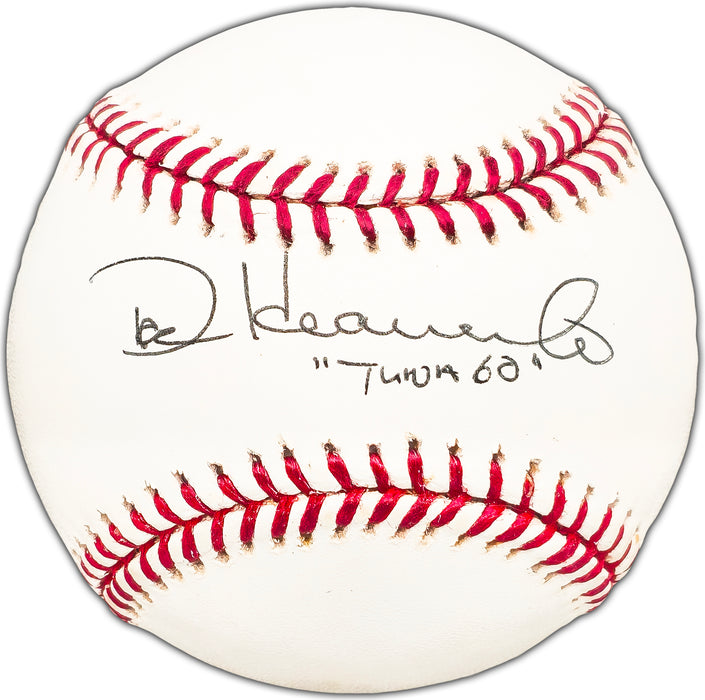 Dave Heaverlo Autographed Official MLB Baseball San Francisco Giants, Oakland A's "Tuna 60" Beckett BAS #BK44515