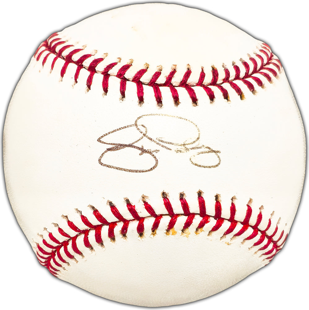Jim Presley Autographed Official MLB Baseball Seattle Mariners, Atlanta Braves Beckett BAS #BK44521
