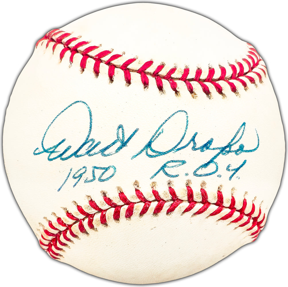 Walt Dropo Autographed Official AL Baseball Boston Red Sox "1950 R.O.Y." Beckett BAS #BK44576