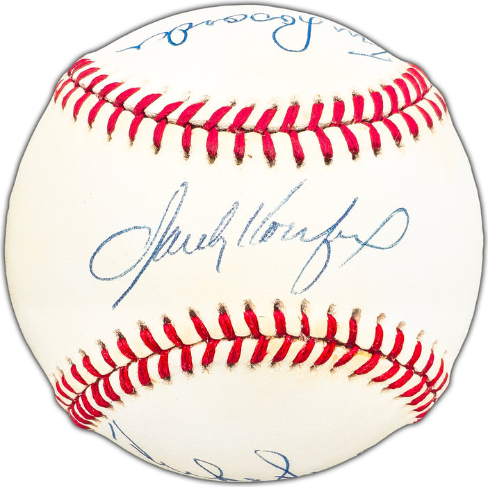 Sandy Koufax, Tom Lasorda & Duke Snider Autographed Official NL Baseball Dodger Greats Beckett BAS #AC94134