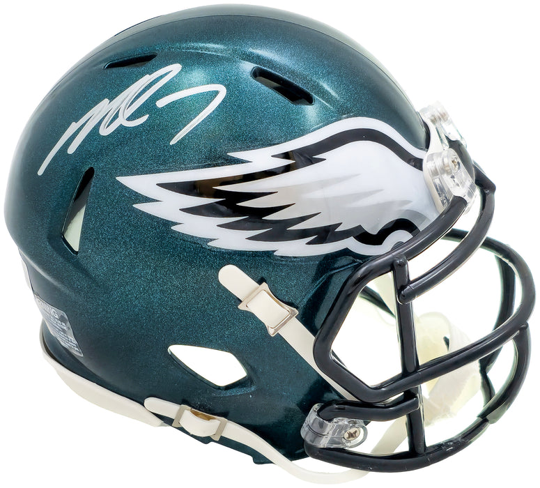 Michael Vick Autographed Philadelphia Eagles Green Speed Mini Helmet Beckett BAS Witness