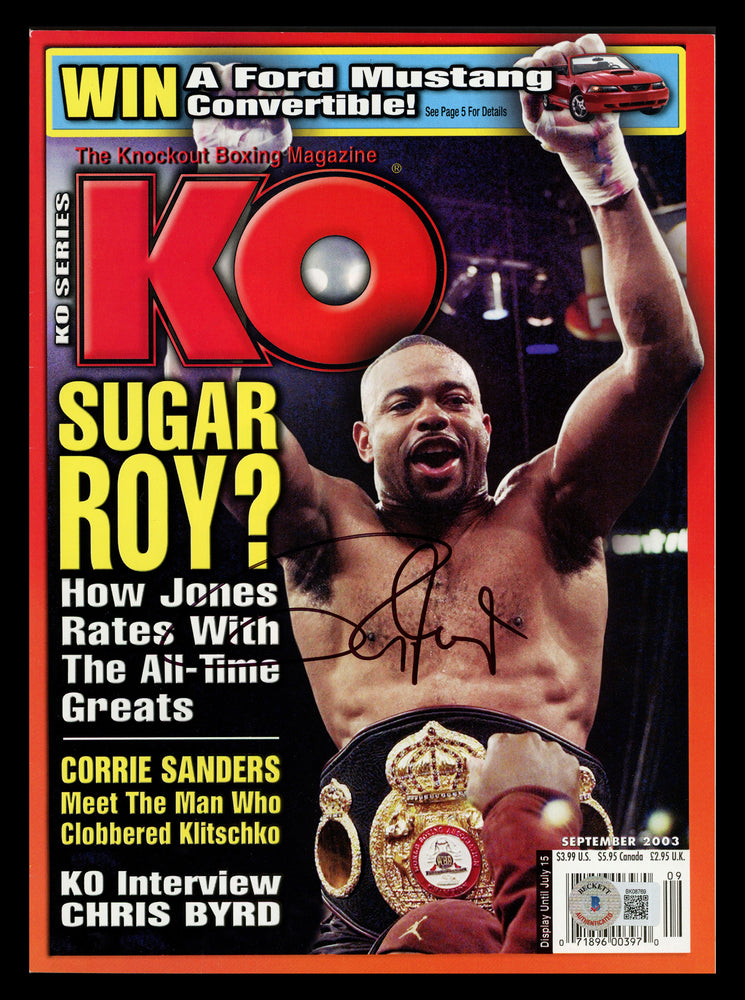 Roy Jones Jr. Autographed KO Magazine Beckett BAS QR #BK08769
