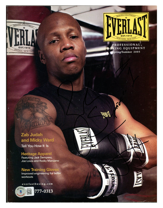 Zab Judah Autographed Everlast Magazine Beckett BAS QR #BK08778