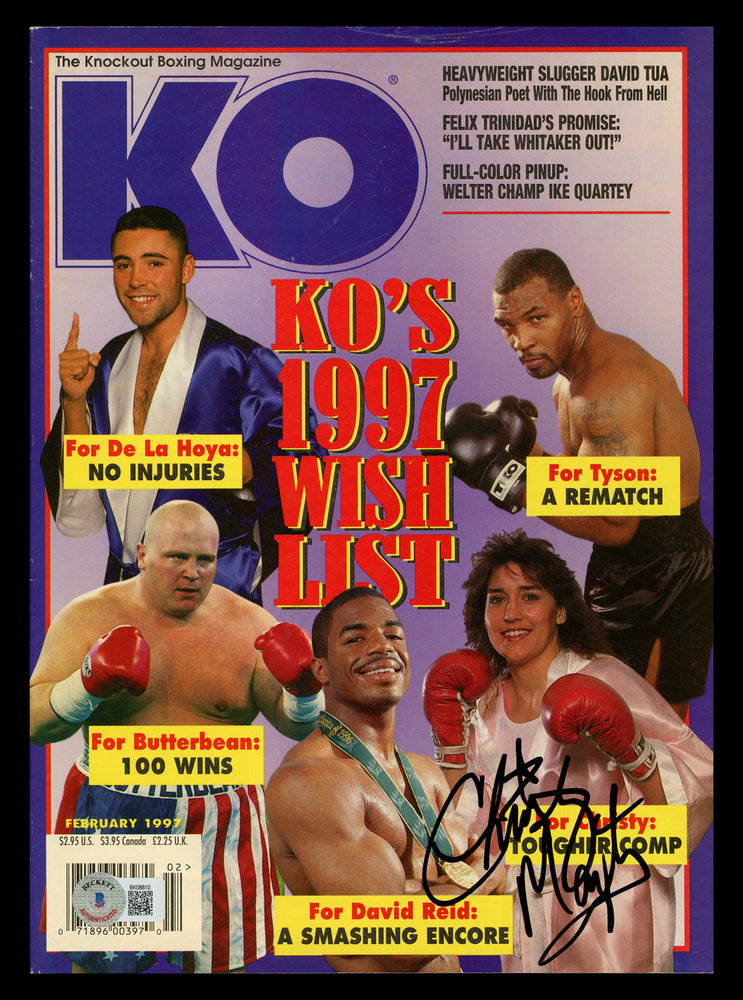 Christy Martin Autographed KO Magazine Beckett BAS QR #BK08810