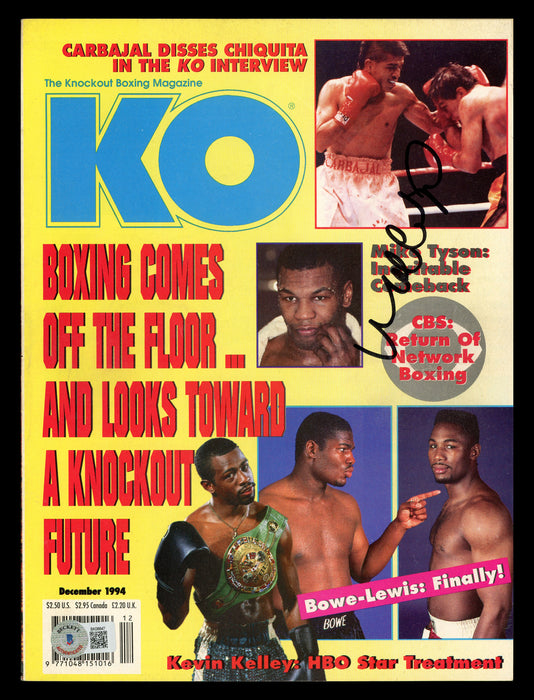 Michael Carbajal Autographed KO Magazine Beckett BAS QR #BK08847