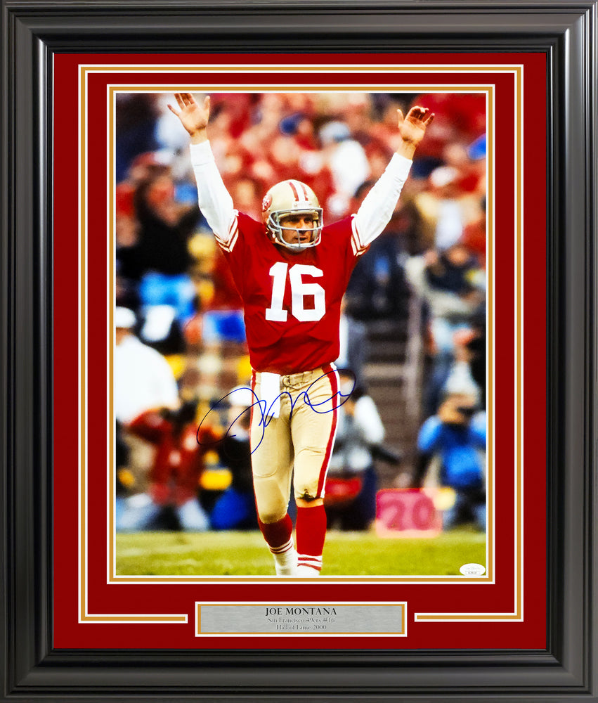 Joe Montana Autographed Framed 16x20 Photo San Francisco 49ers JSA