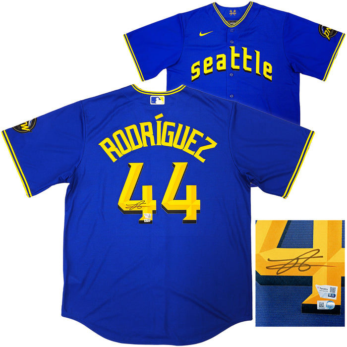 Seattle Mariners Julio Rodriguez Autographed Blue Nike City