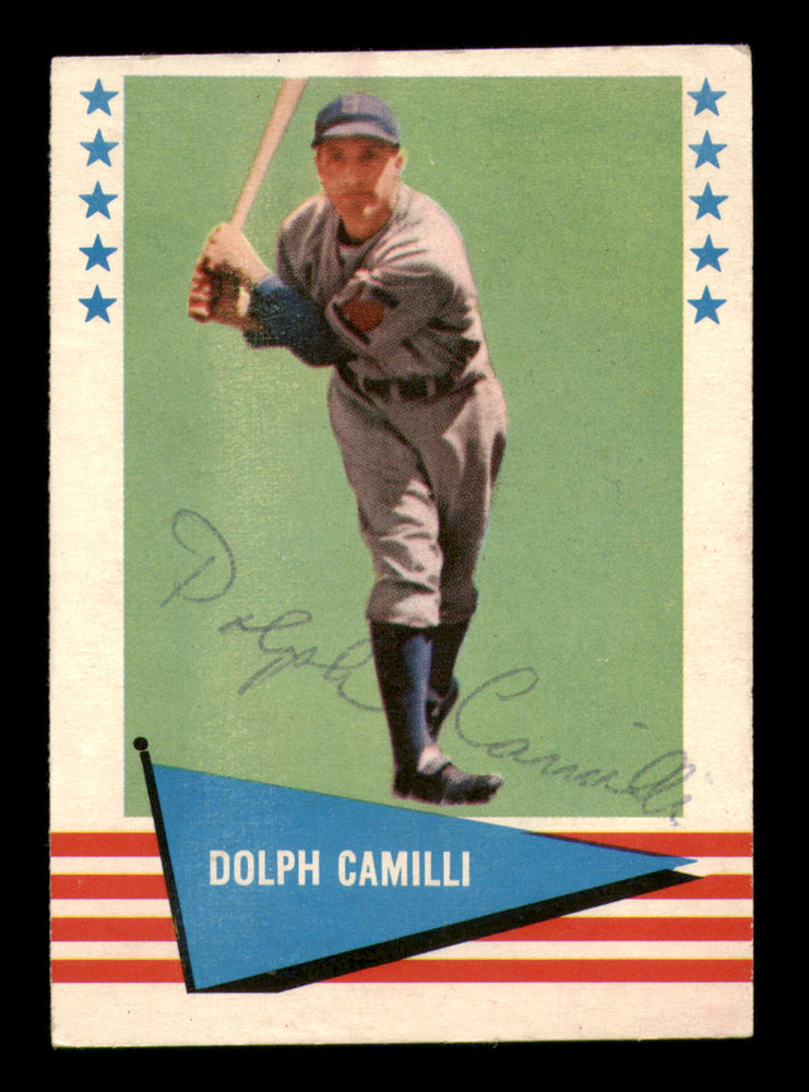 Dolph Camilli Autographed 1961 Fleer Card #97 Brooklyn Dodgers