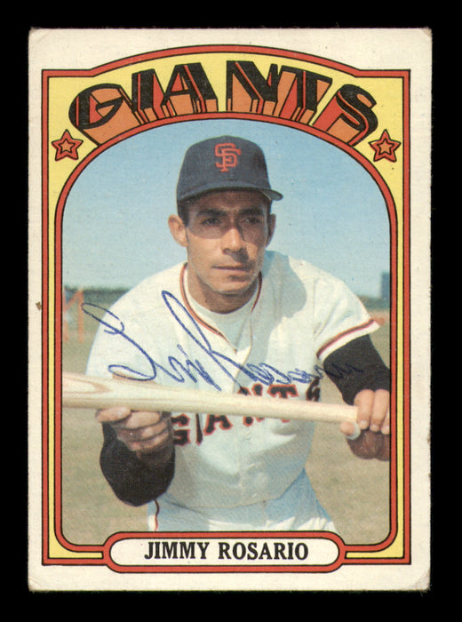 Jimmy Rosario Autographed 1972 Topps Card #366 San Francisco Giants