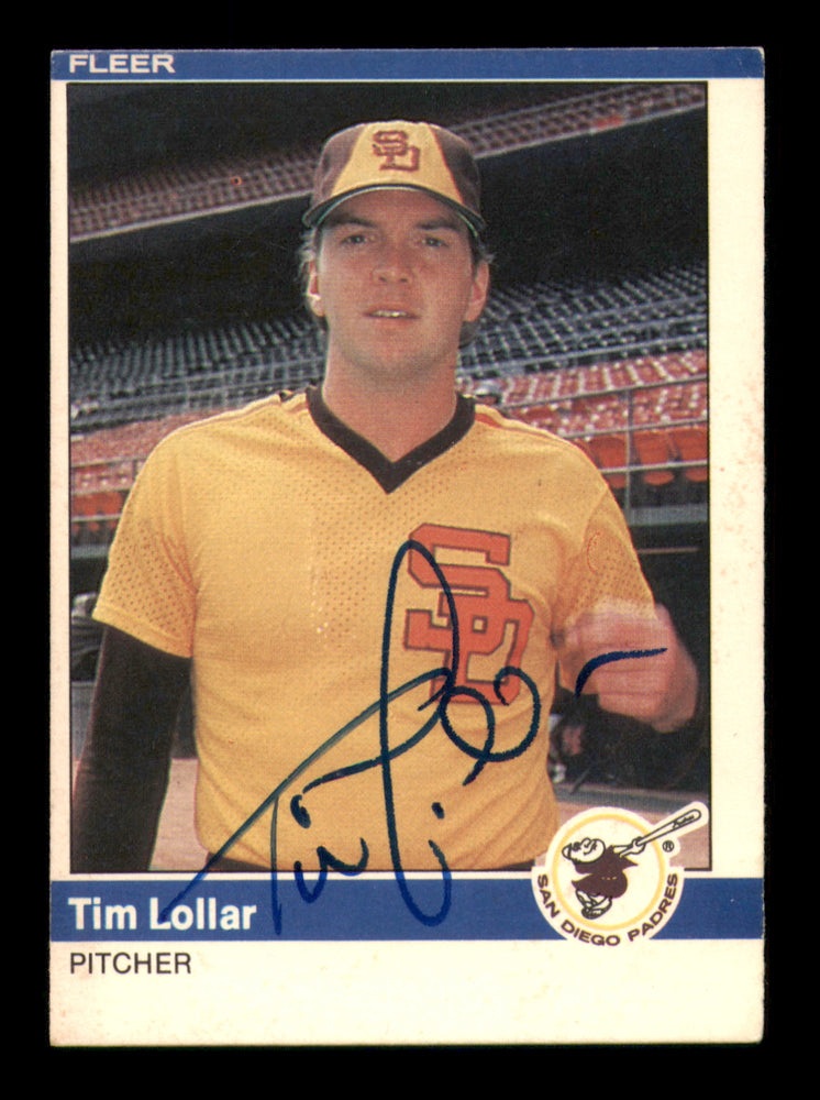 Tim Lollar Autographed 1984 Fleer Card #305 San Diego Padres
