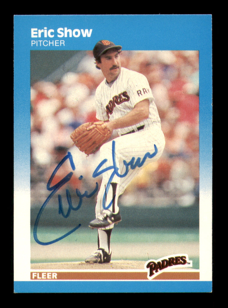 Eric Show Autographed 1987 Fleer Card #430 San Diego Padres