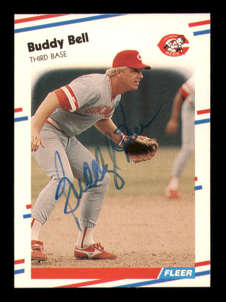 Buddy Bell Autographed 1988 Fleer Card #227 Cincinnati Reds